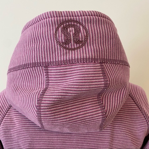 Lululemon Scuba Hoodie Muted Mauve Stripes Galore Microstripe - Picture 11 of 15